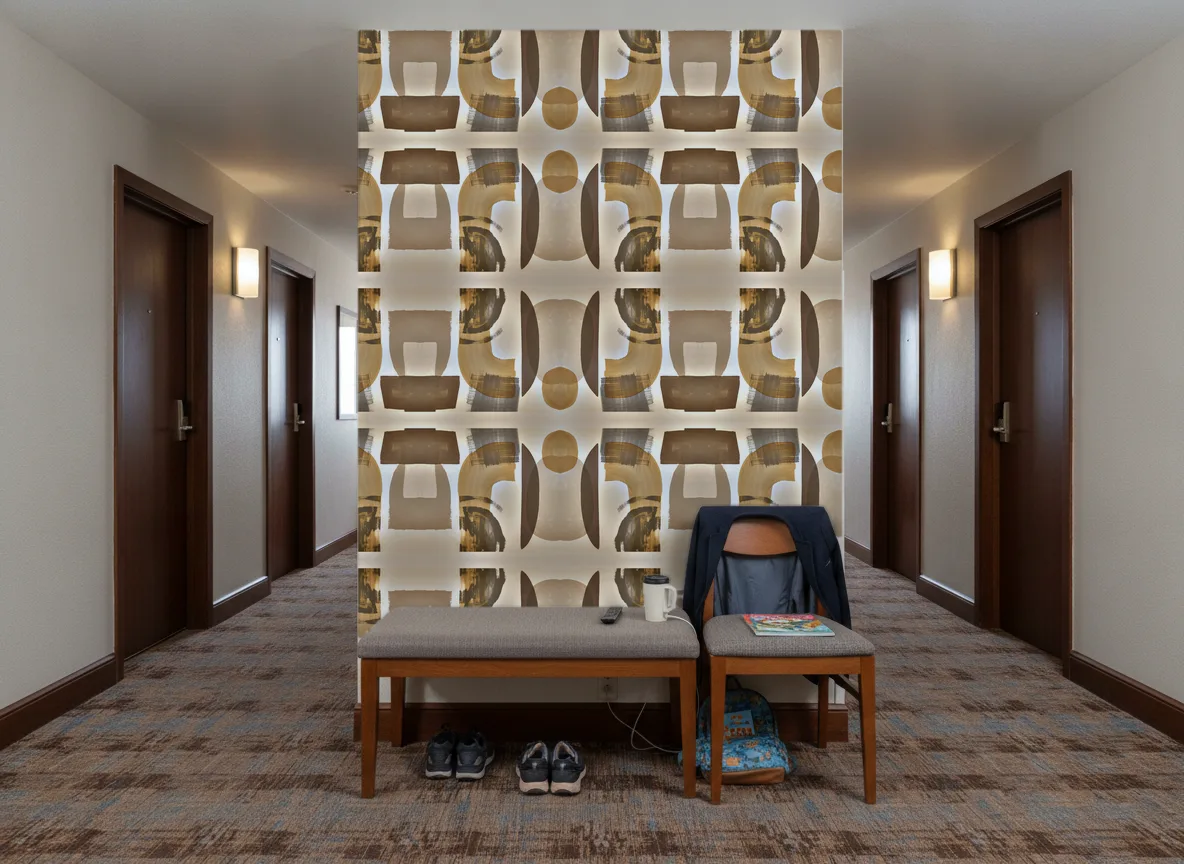 Papunya — Korytarz hotelowy — ściana na końcu