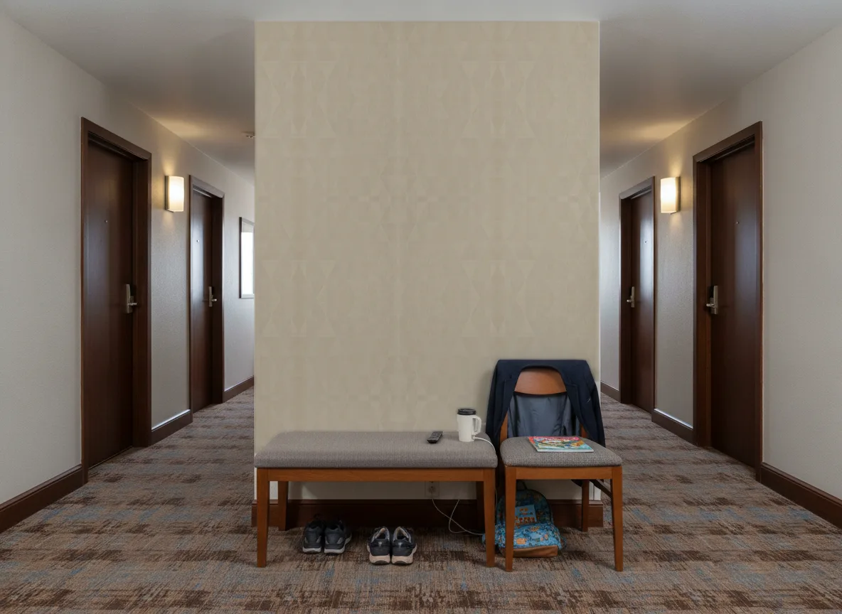 Parangon Textures Metalliques — Korytarz hotelowy — ściana na końcu