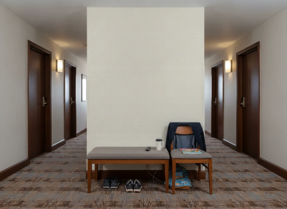 Platinum — Korytarz hotelowy — ściana na końcu