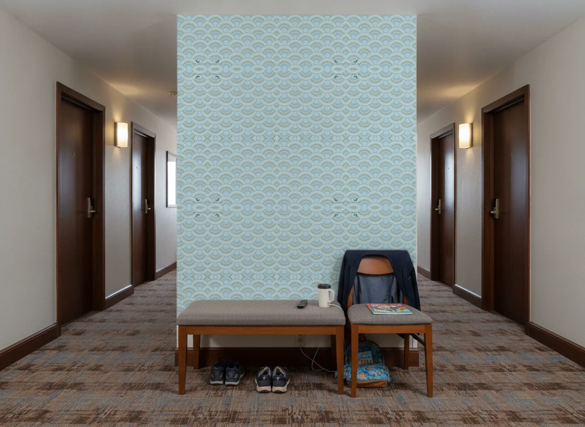 Printemps Viennois — Korytarz hotelowy — ściana na końcu