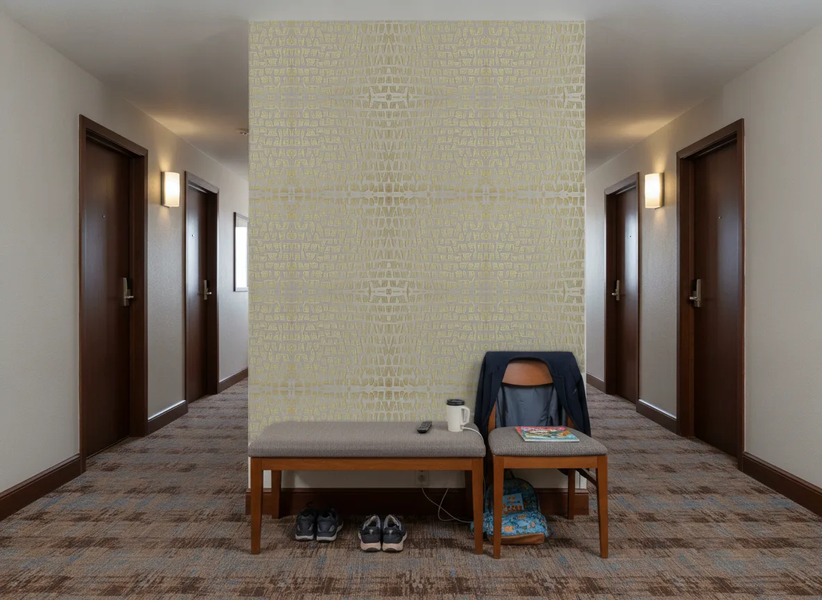 Serti — Korytarz hotelowy — ściana na końcu