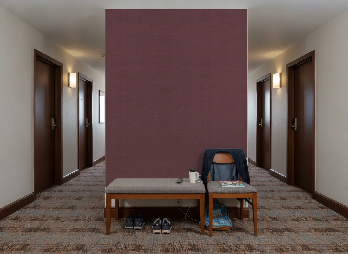 Shinok — Korytarz hotelowy — ściana na końcu