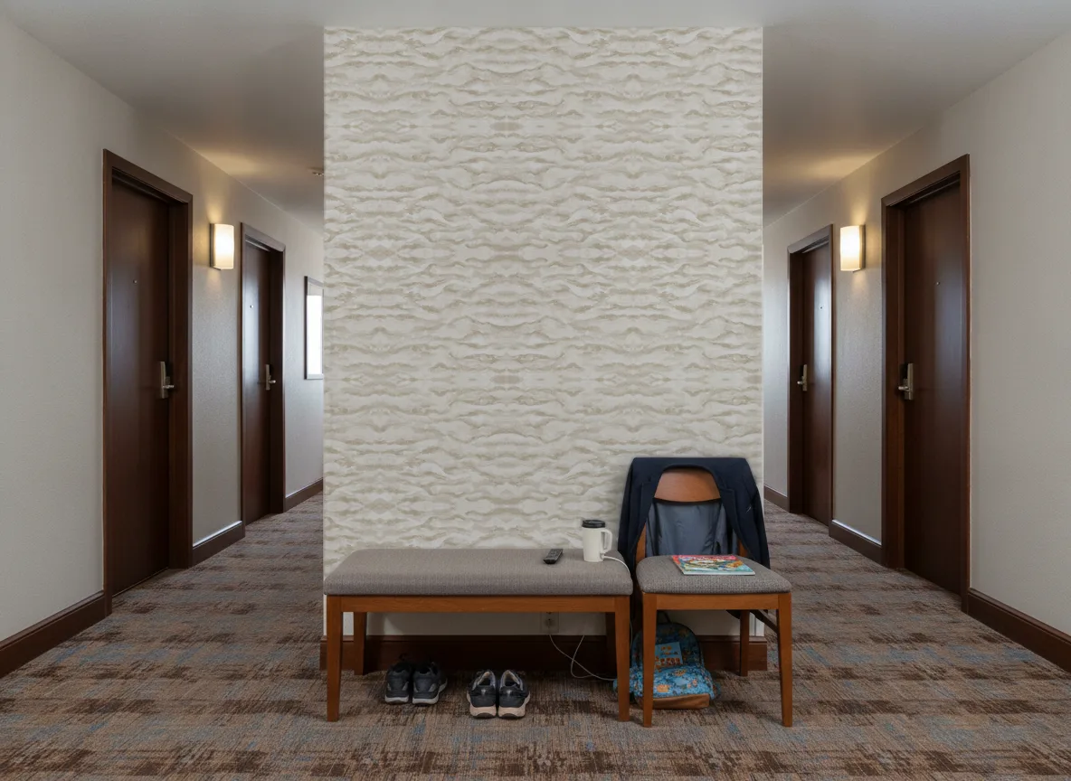 Sohar — Korytarz hotelowy — ściana na końcu
