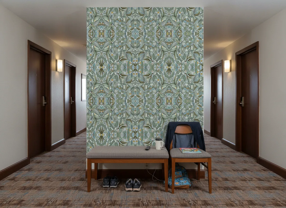 Solandra — Korytarz hotelowy — ściana na końcu