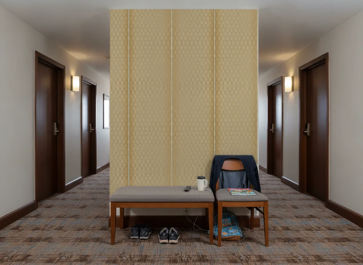 Tourmaline Textures Metalliques — Korytarz hotelowy — ściana na końcu