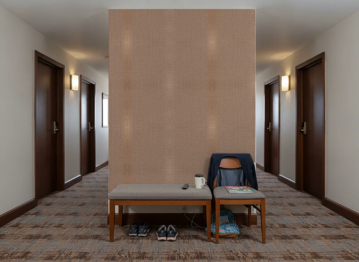 Bolton — Korytarz hotelowy — ściana na końcu