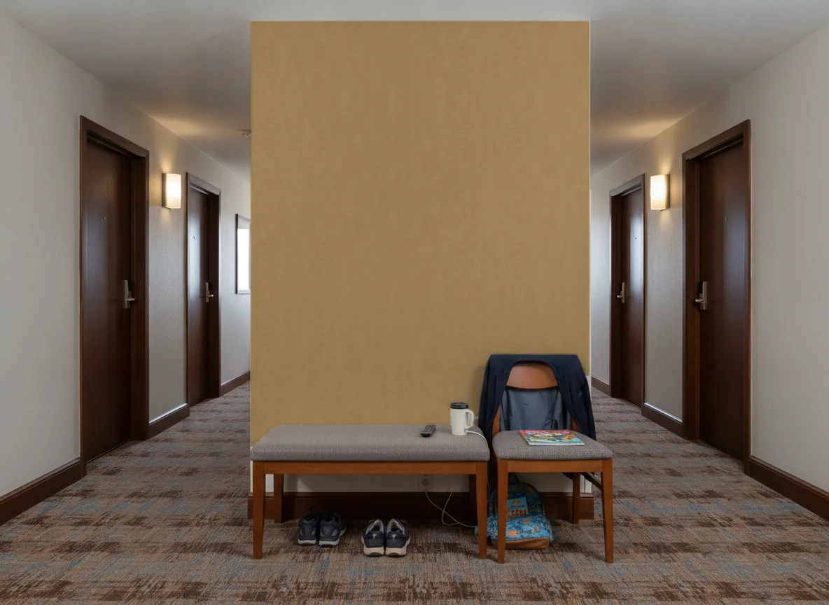 Fresco — Korytarz hotelowy — ściana na końcu