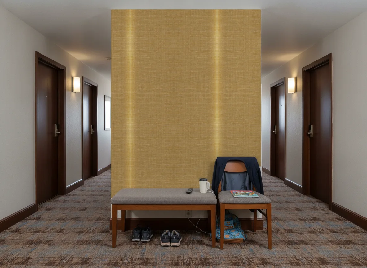 Lino — Korytarz hotelowy — ściana na końcu