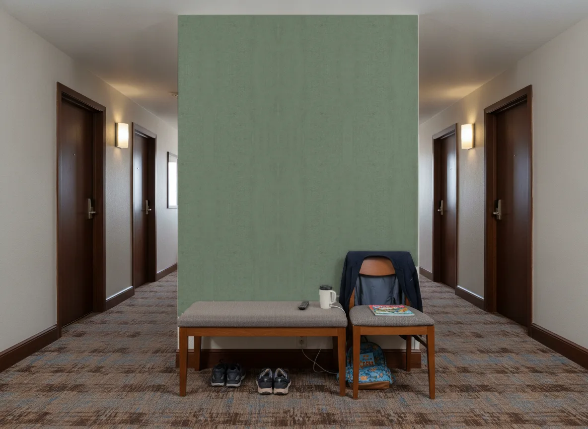 Origin — Korytarz hotelowy — ściana na końcu