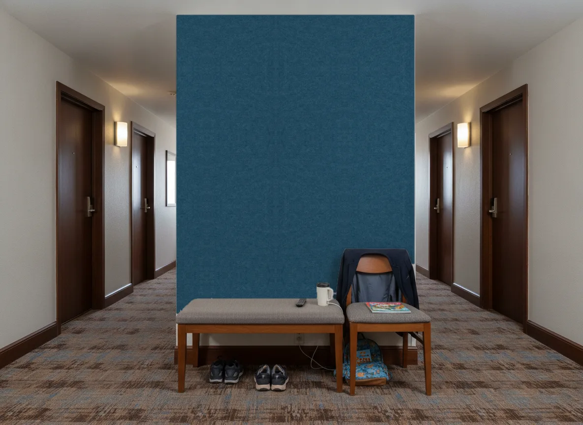 SlimPanel — Korytarz hotelowy — ściana na końcu