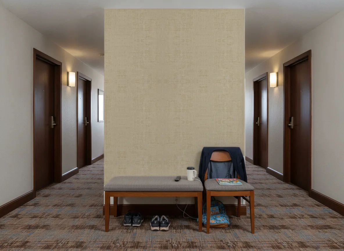 Velvet — Korytarz hotelowy — ściana na końcu