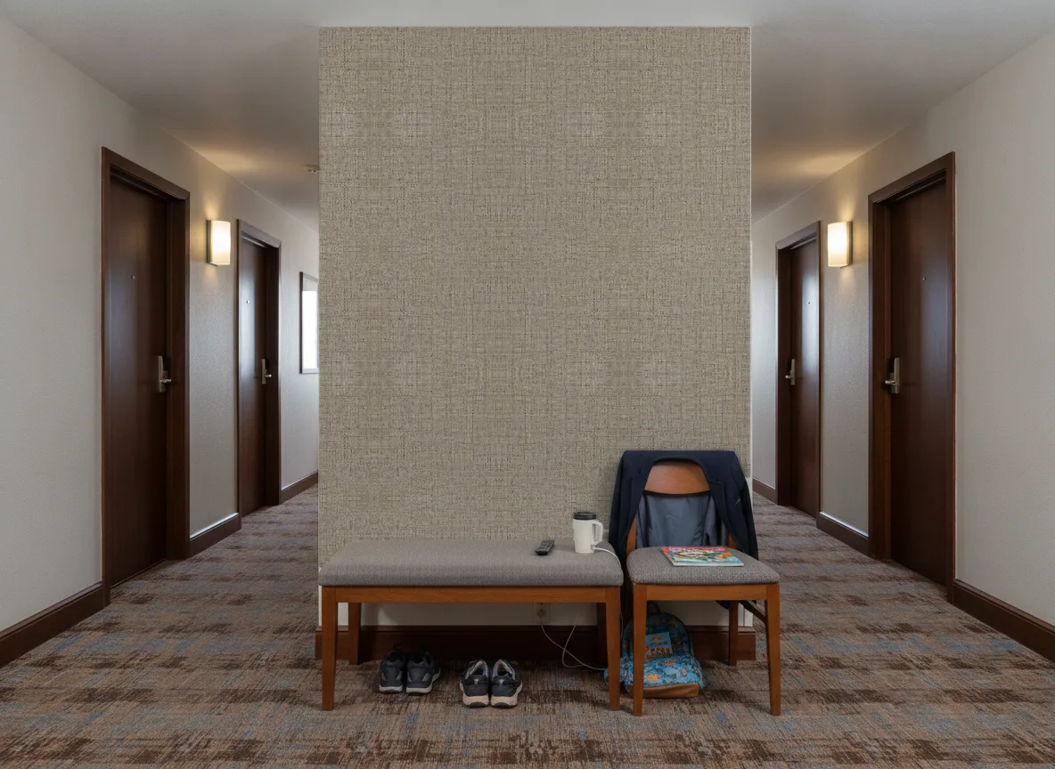 Vinacoustic Melia — Korytarz hotelowy — ściana na końcu