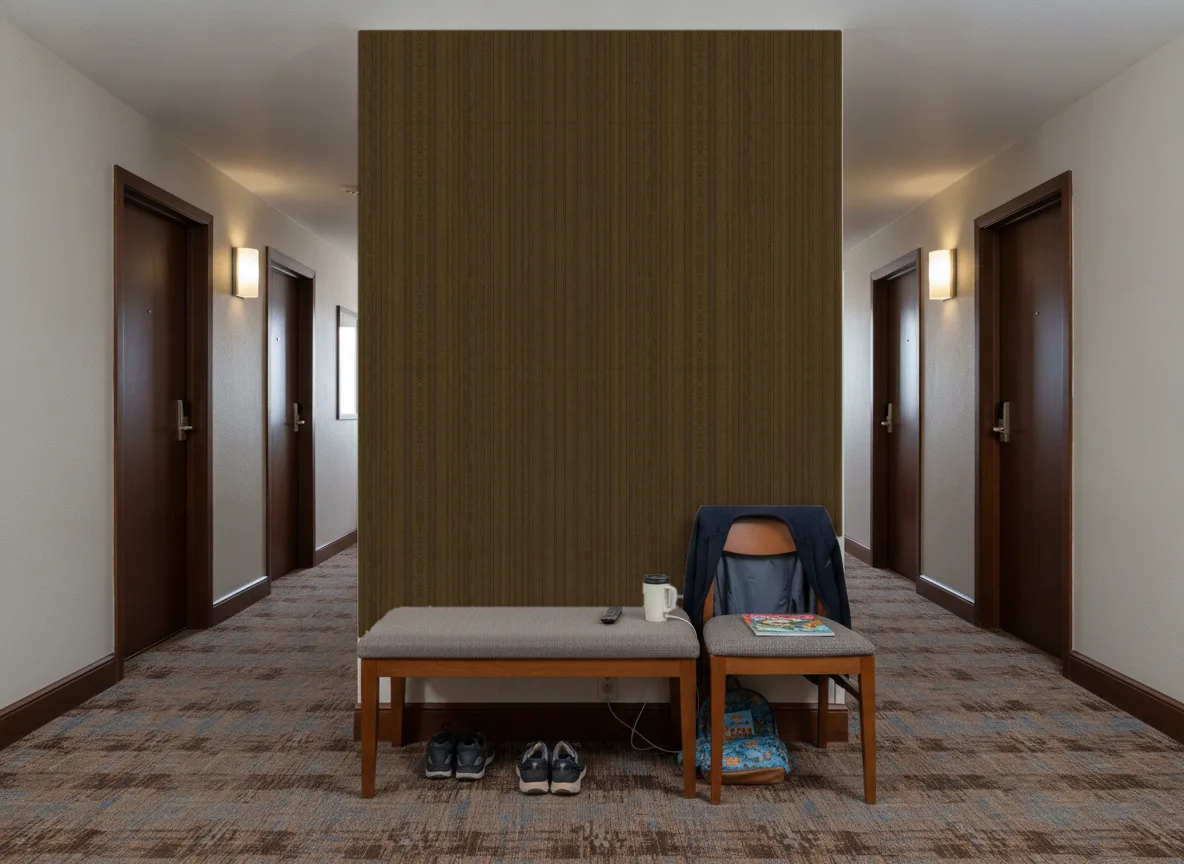 Tapeta obiektowa Cora W18 — Korytarz hotelowy — ściana na końcu