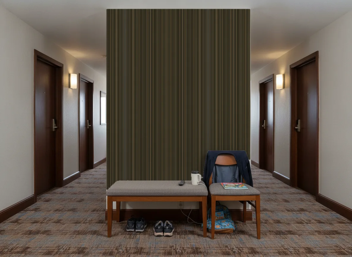 Tapeta obiektowa Harry Glossy W01 — Korytarz hotelowy — ściana na końcu