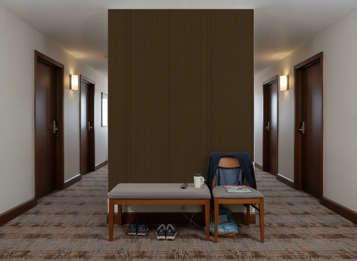 Tapeta obiektowa Henry W31 — Korytarz hotelowy — ściana na końcu