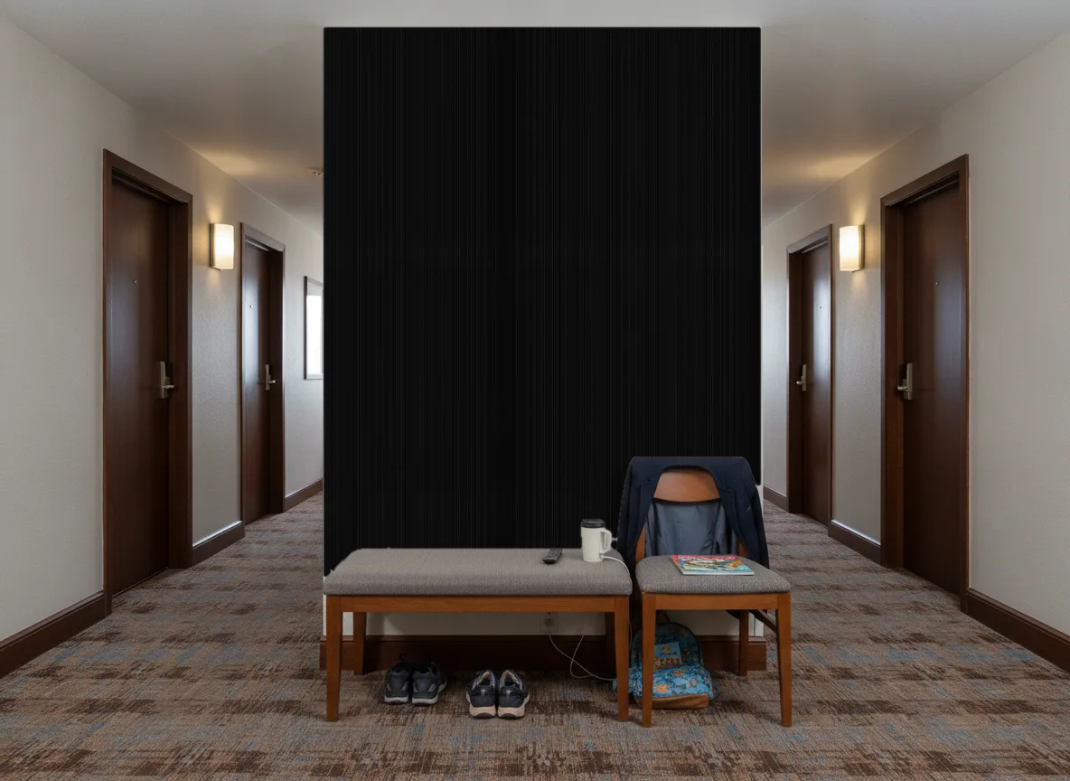 Tapeta obiektowa Hugo W11 — Korytarz hotelowy — ściana na końcu