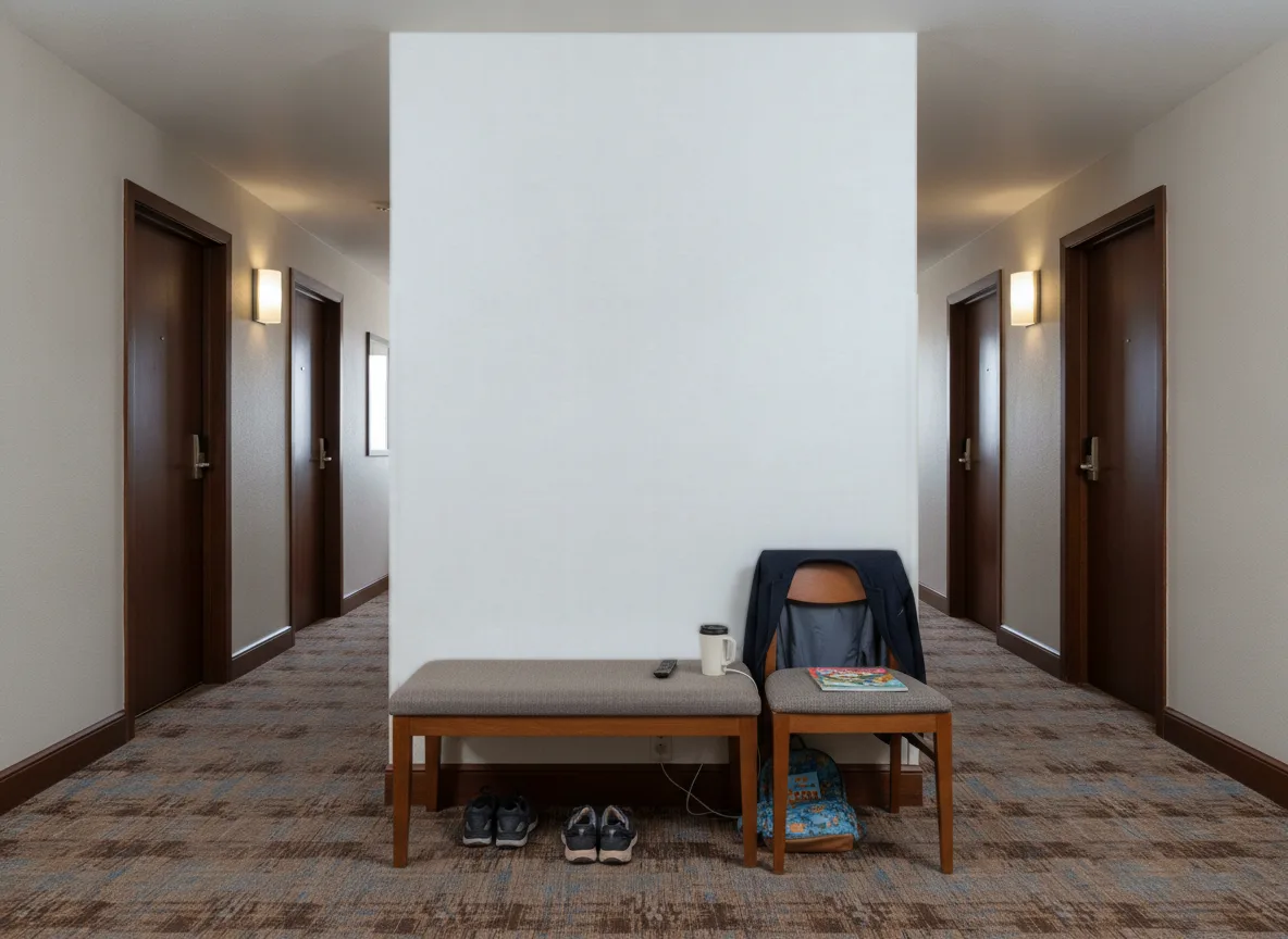 Tapeta obiektowa Ravia Puro W-1792-105 — Korytarz hotelowy — ściana na końcu