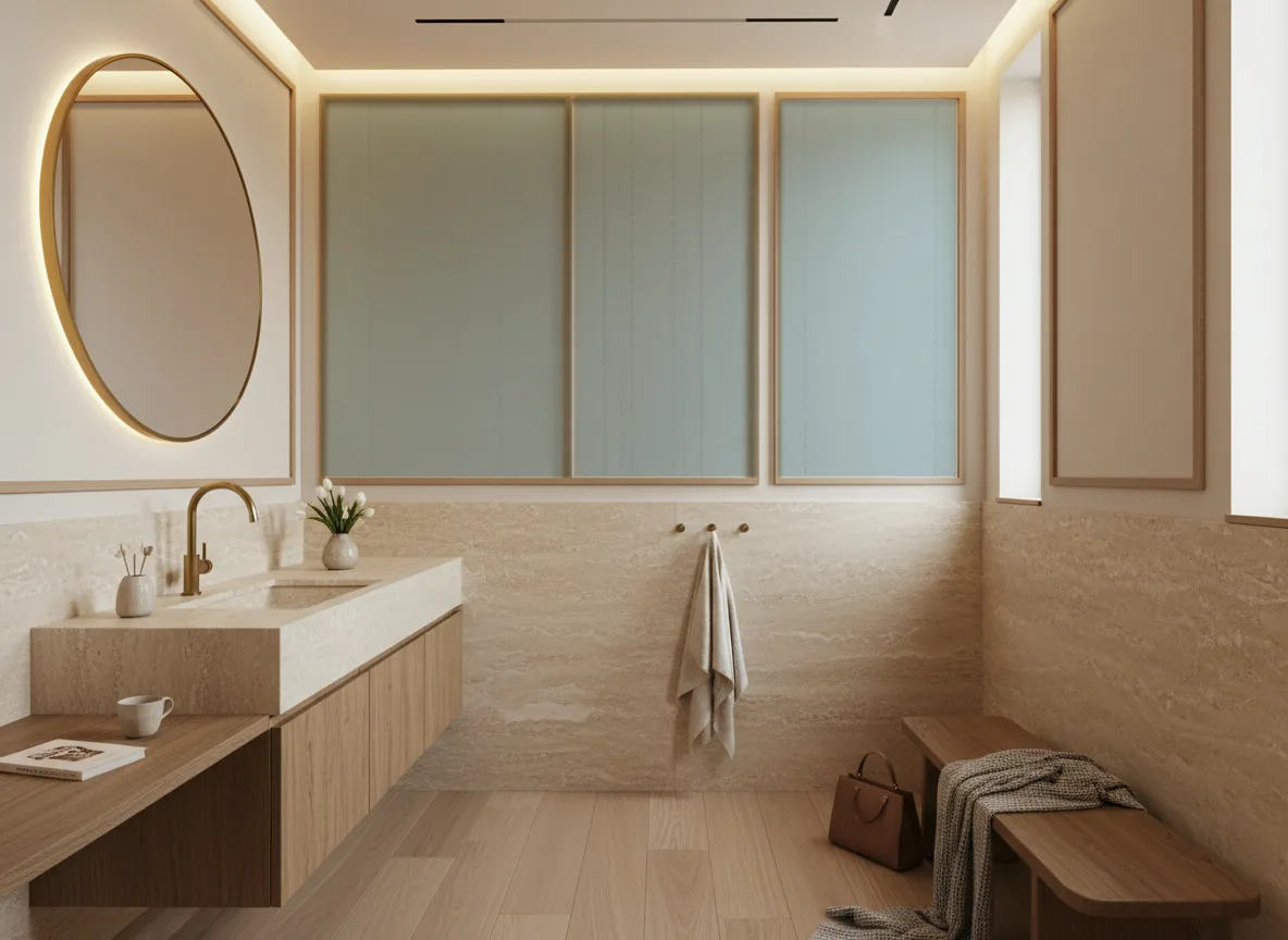 Polyform Eos Vertigo — Łazienka — kwatery nad trawertynem