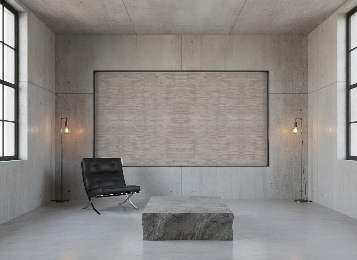 Alchemilla Feroe — Loft — pole w betonie w stalowej ramie