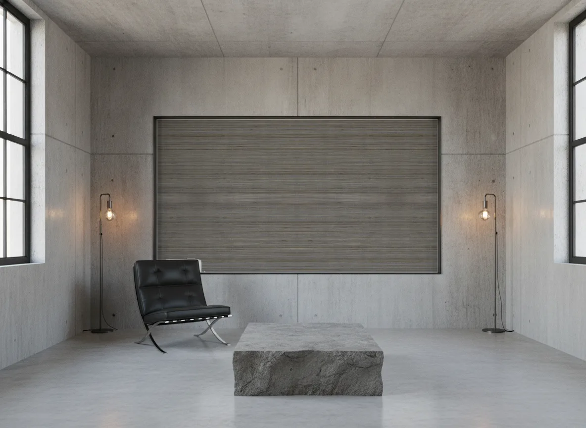 Bambou — Loft — pole w betonie w stalowej ramie