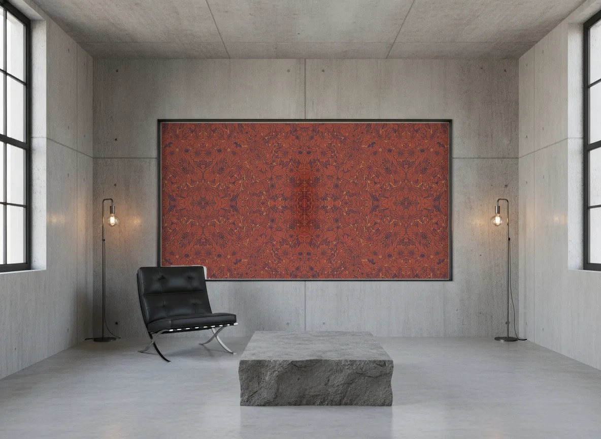 Dahlia Ete Indien — Loft — pole w betonie w stalowej ramie