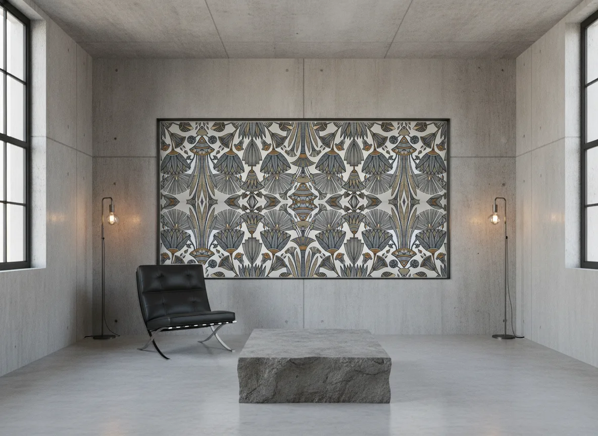 Denderah — Loft — pole w betonie w stalowej ramie