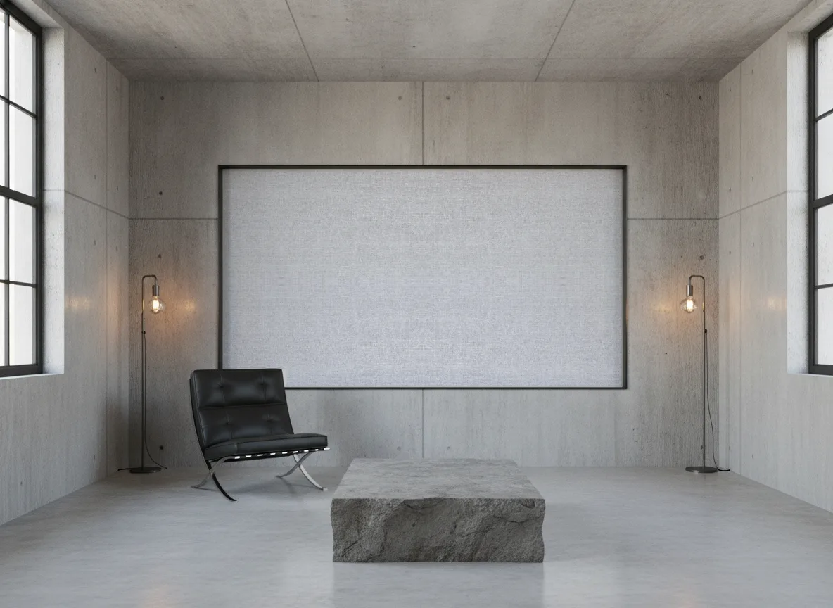Elara Natural — Loft — pole w betonie w stalowej ramie