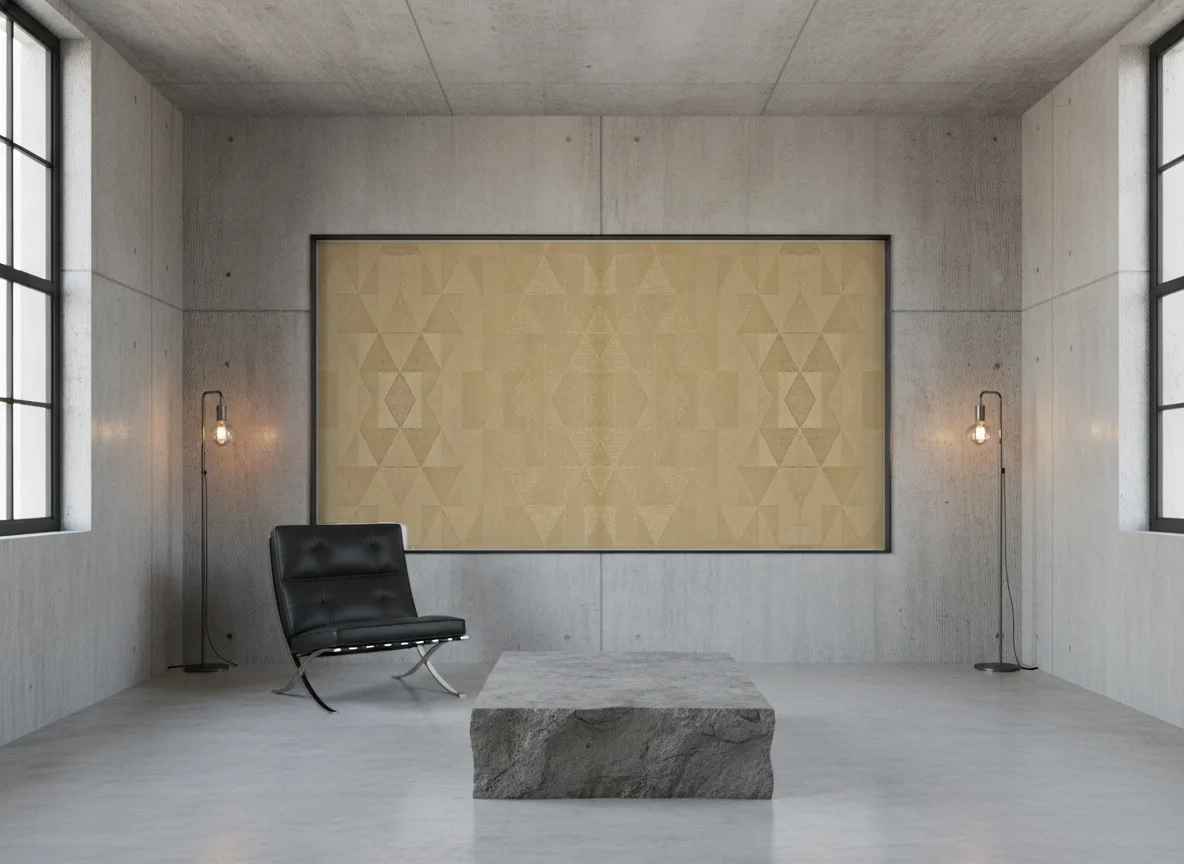 Iquira Textures Metalliques — Loft — pole w betonie w stalowej ramie