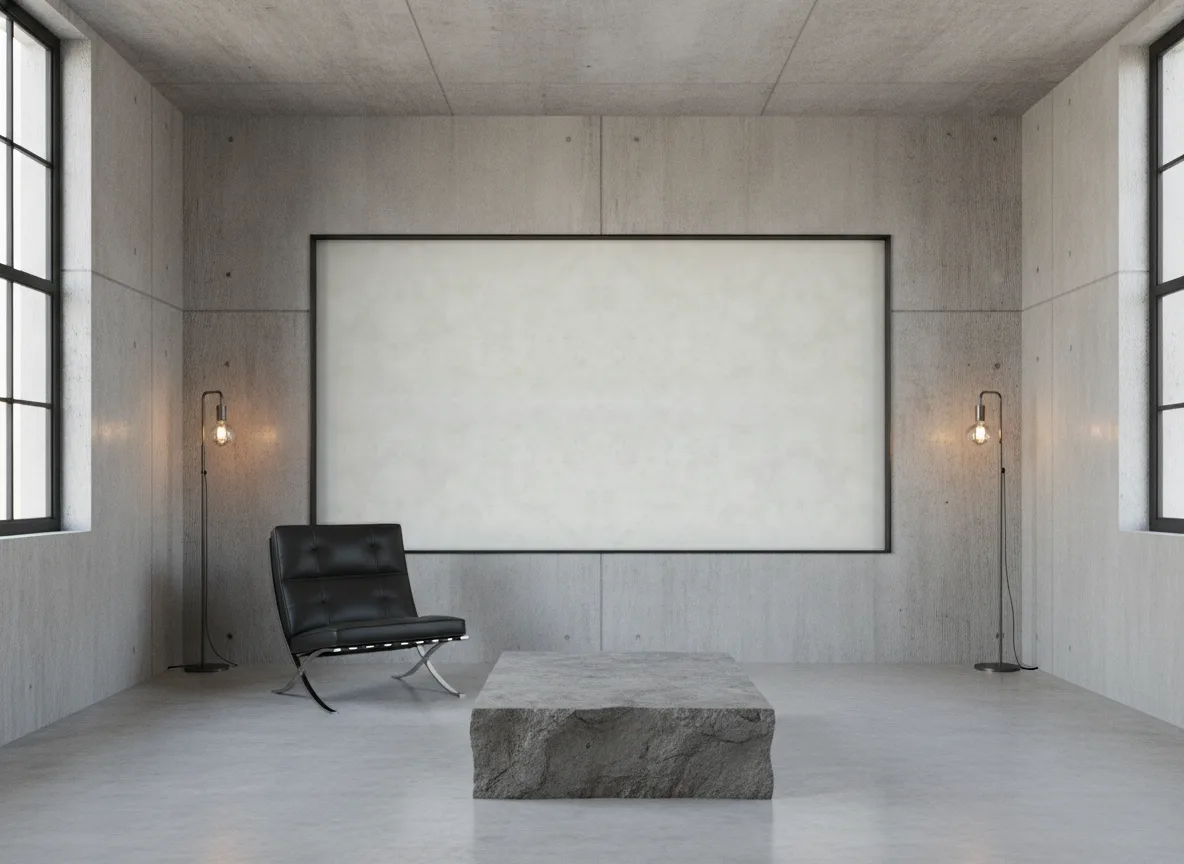 L'Atelier — Loft — pole w betonie w stalowej ramie