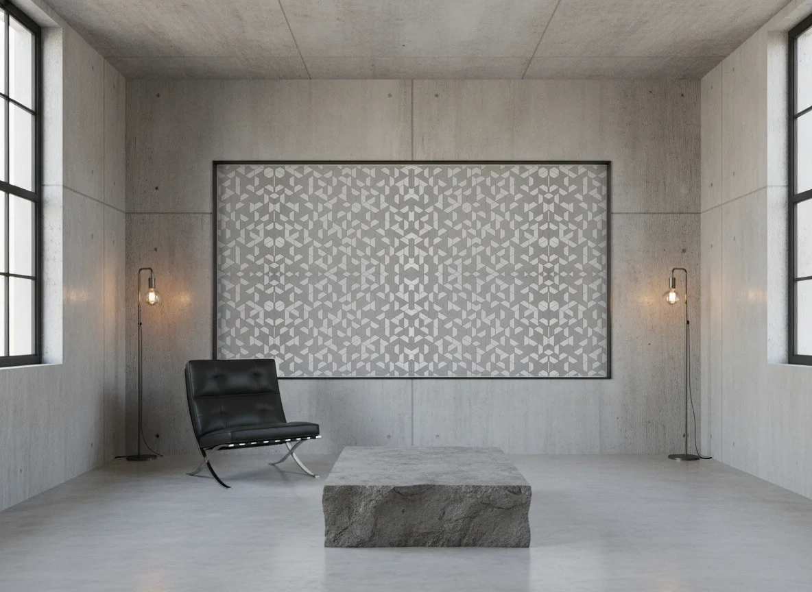 Mosaic Delta — Loft — pole w betonie w stalowej ramie