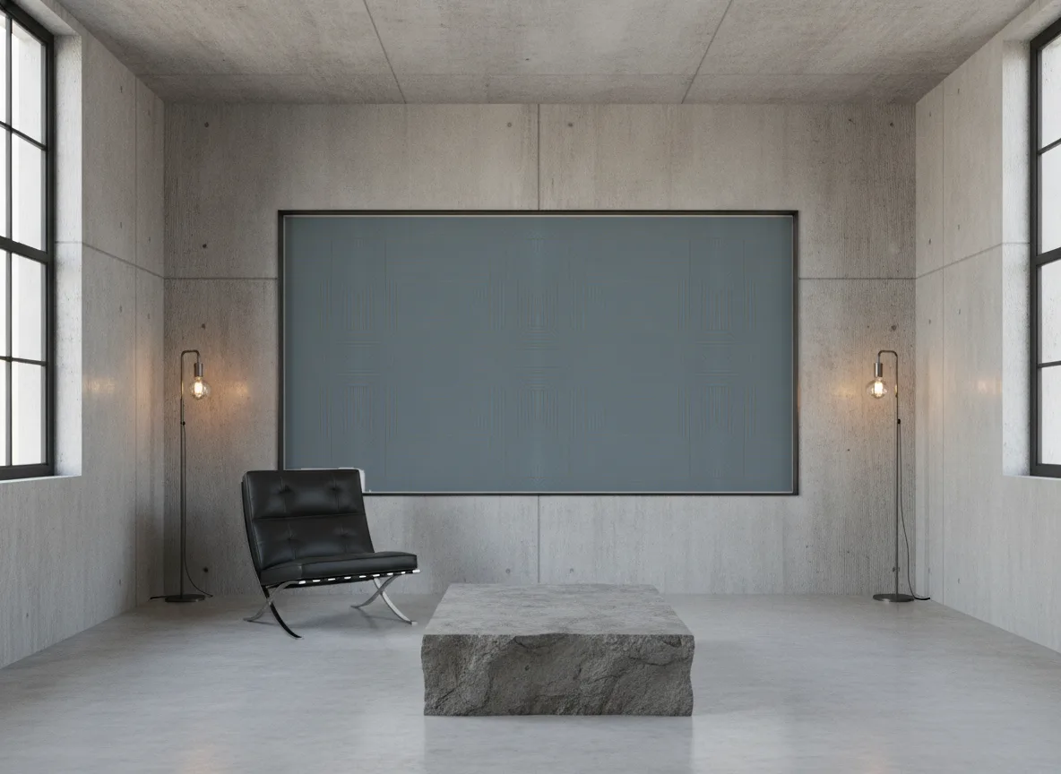 Prisme Delta — Loft — pole w betonie w stalowej ramie