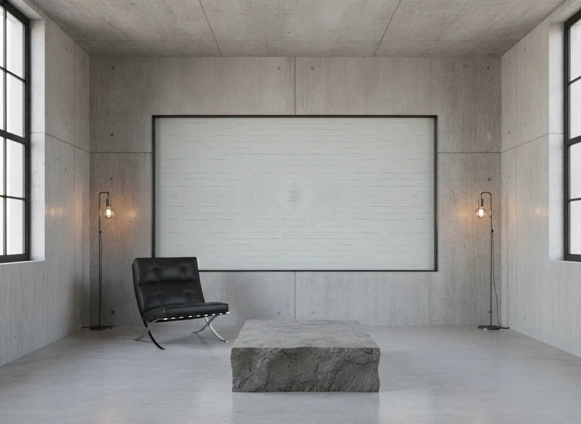 Striata — Loft — pole w betonie w stalowej ramie