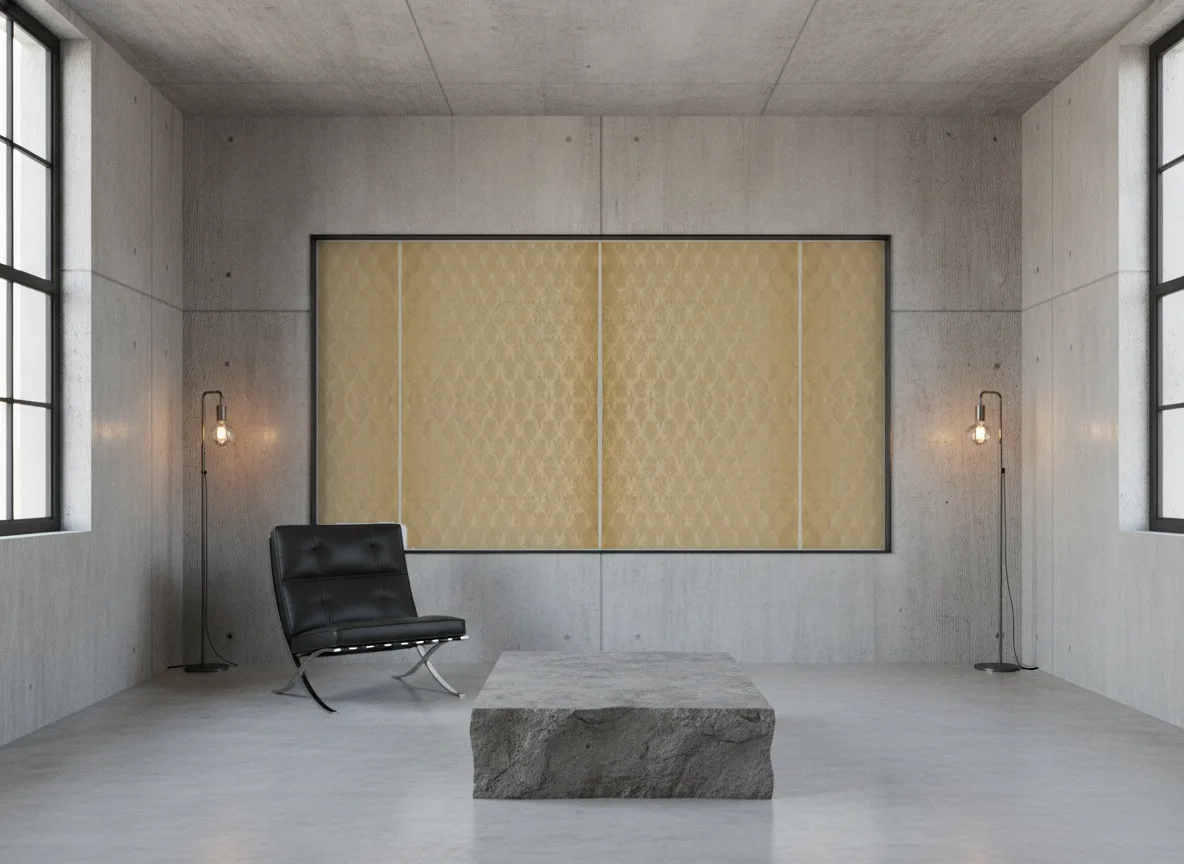 Tourmaline Textures Metalliques — Loft — pole w betonie w stalowej ramie