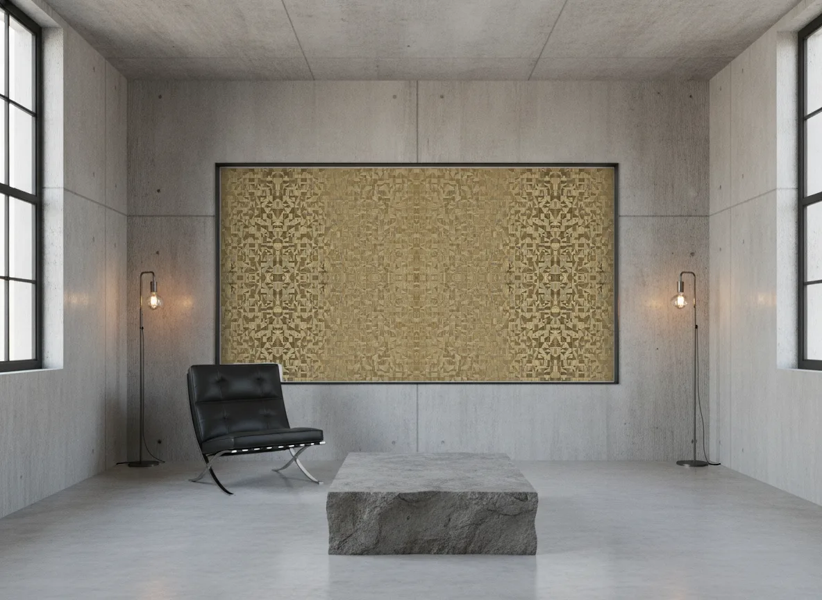 Veladero Textures Metalliques — Loft — pole w betonie w stalowej ramie