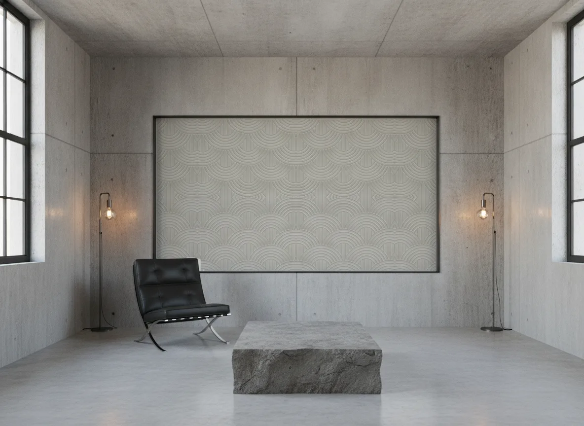 Volutis — Loft — pole w betonie w stalowej ramie