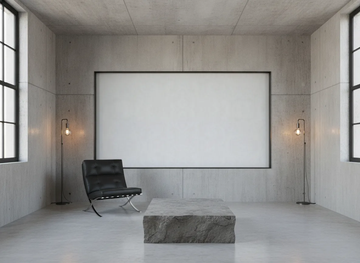 Concept Tynk — Loft — pole w betonie w stalowej ramie