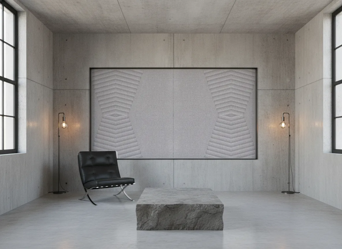 Polyform Vinacoustic Arcad — Loft — pole w betonie w stalowej ramie