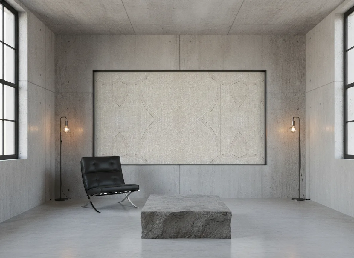 Polyform Vinacoustic Galeo — Loft — pole w betonie w stalowej ramie