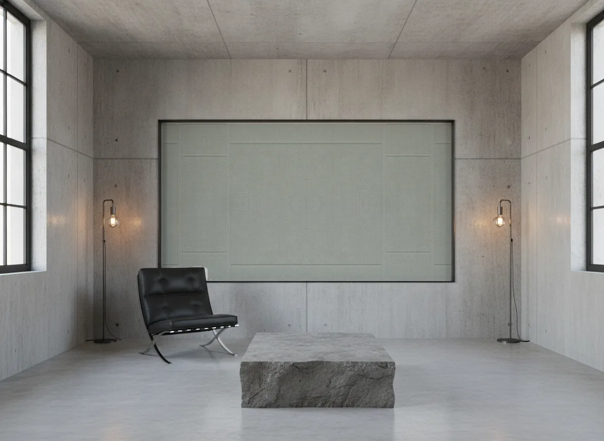 Polyform Vinacoustic Kent — Loft — pole w betonie w stalowej ramie