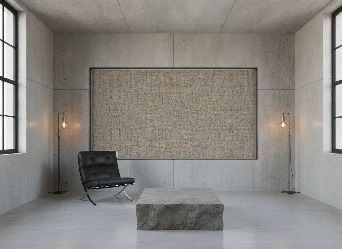 Vinacoustic Melia — Loft — pole w betonie w stalowej ramie