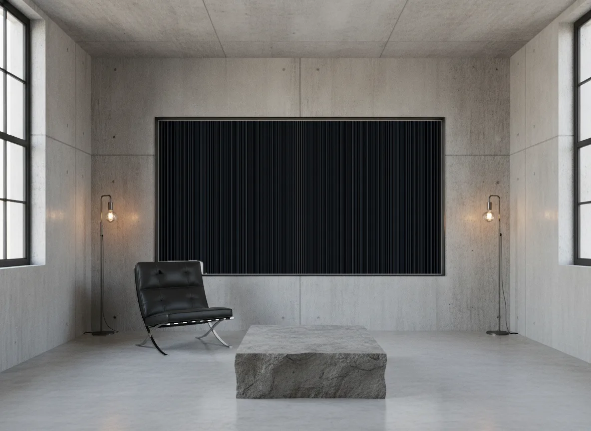 Tapeta obiektowa Harry W01 — Loft — pole w betonie w stalowej ramie