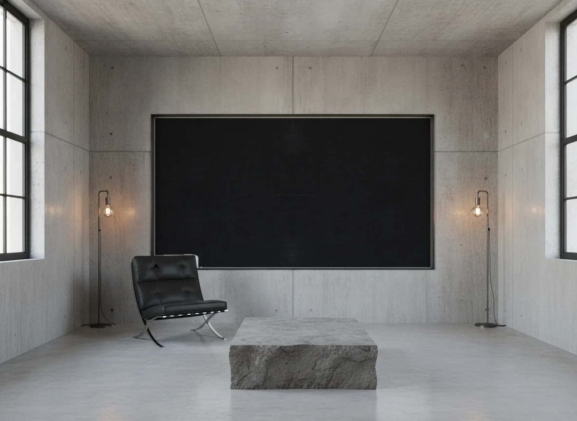 Tapeta obiektowa Kris W58 — Loft — pole w betonie w stalowej ramie
