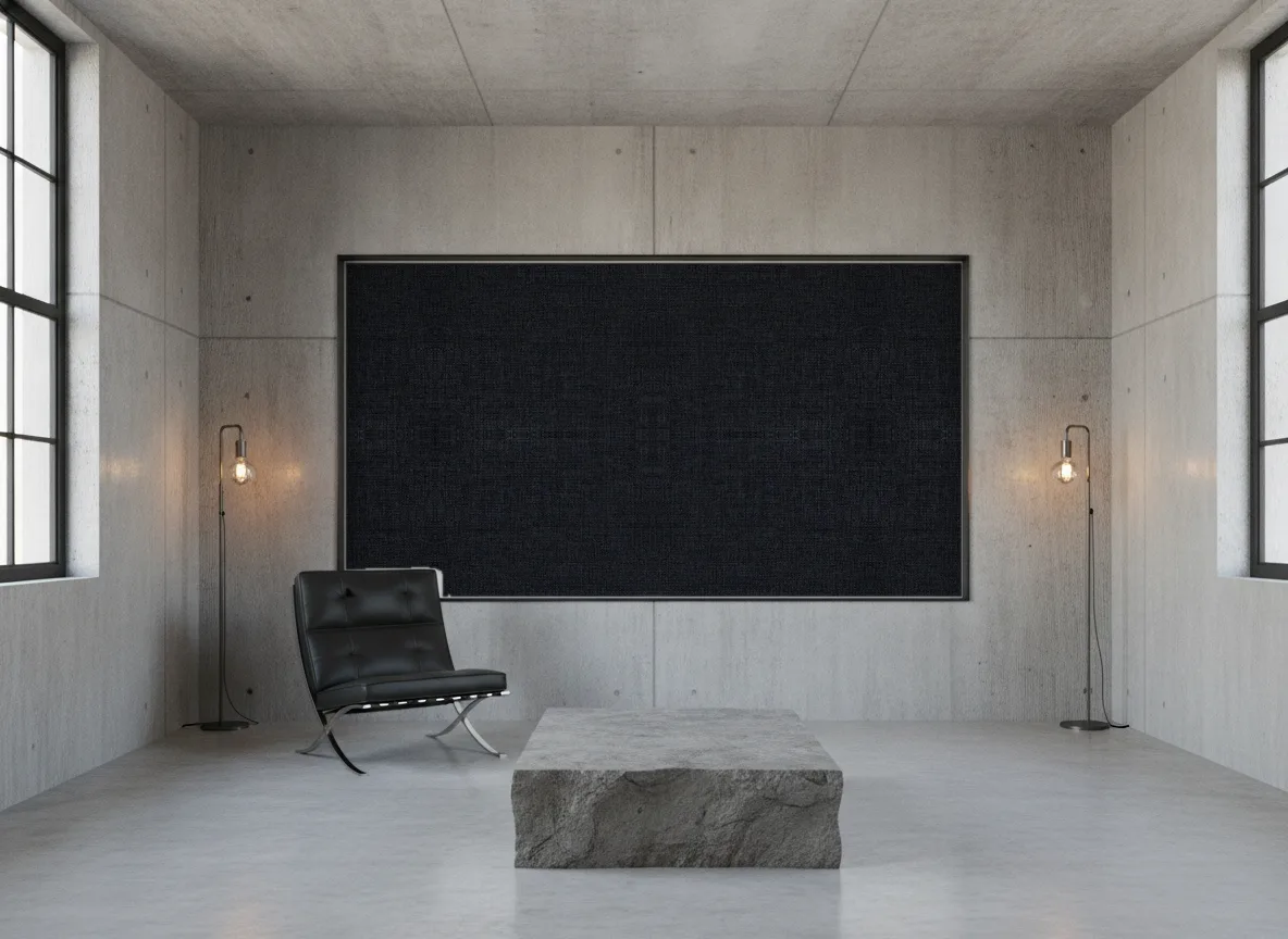 Tapeta obiektowa Milo W29 — Loft — pole w betonie w stalowej ramie