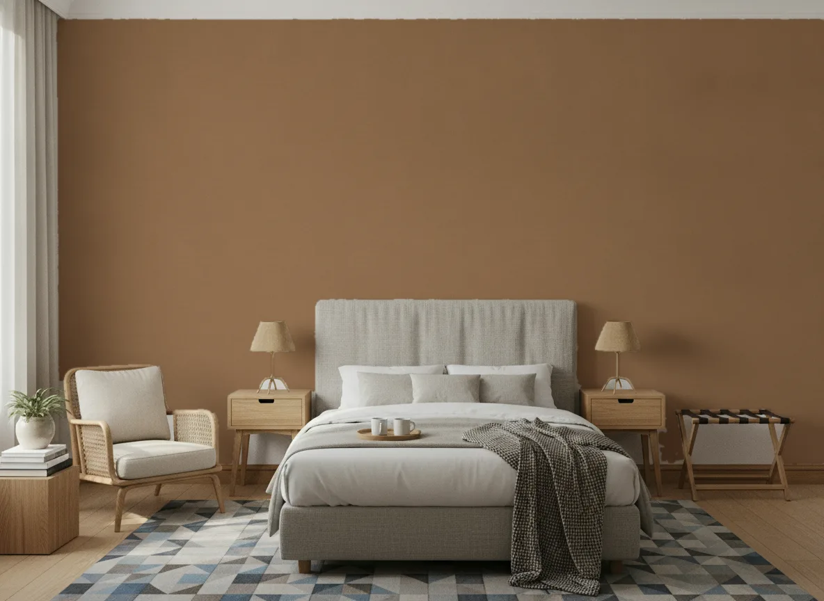 Minimalistyczna metaliczna — Pokój hotelowy
