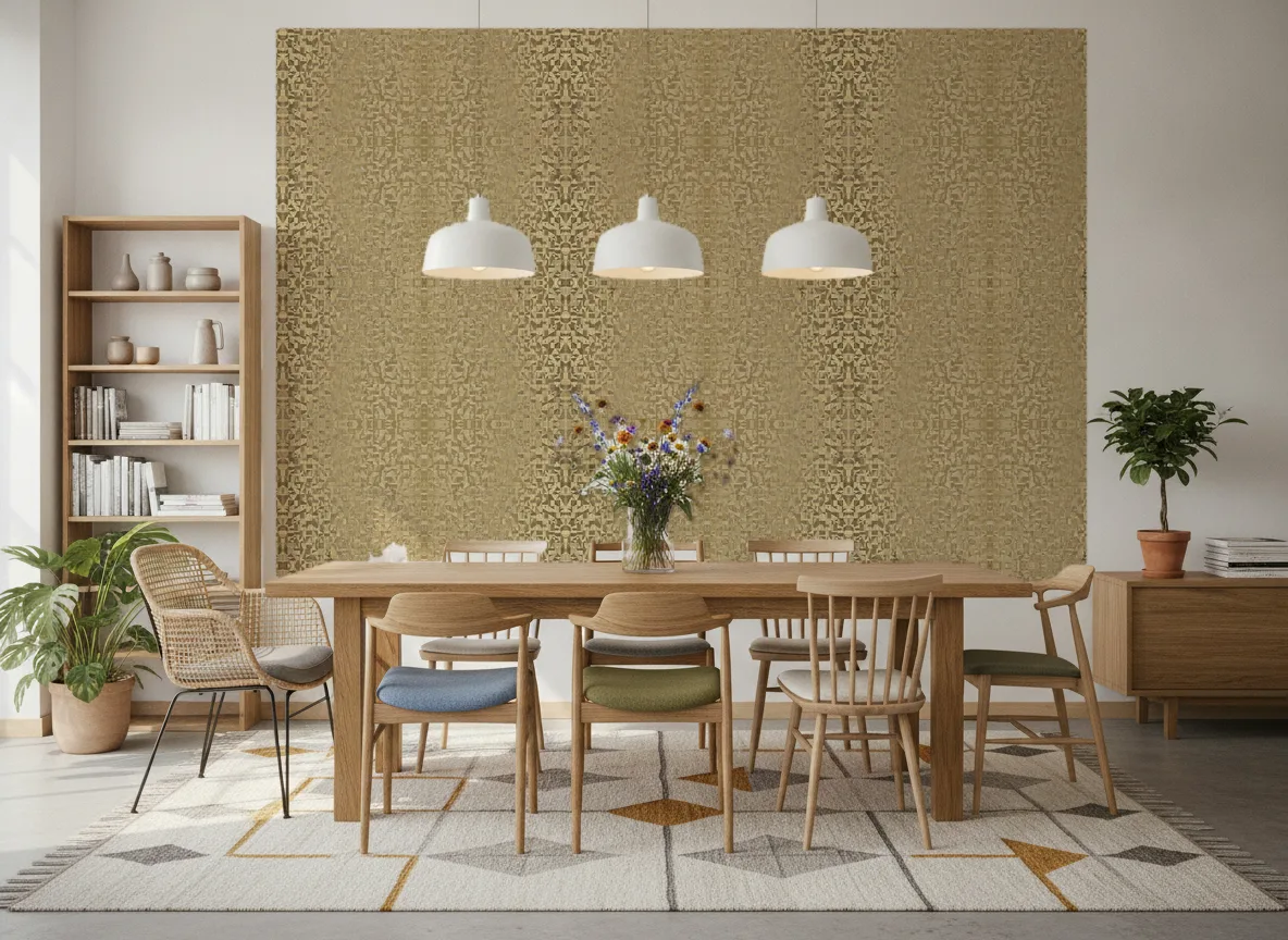Veladero Textures Metalliques — Jadalnia z długim stołem