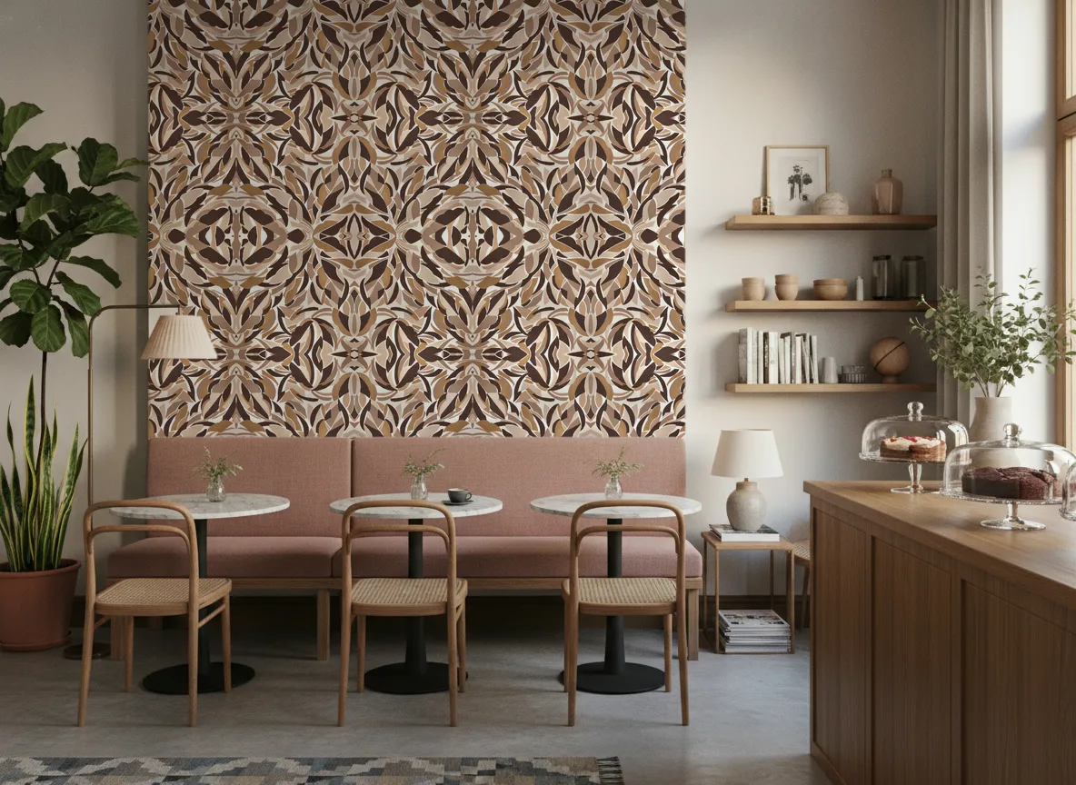 L'Atelier — Kawiarnia z różową ławą