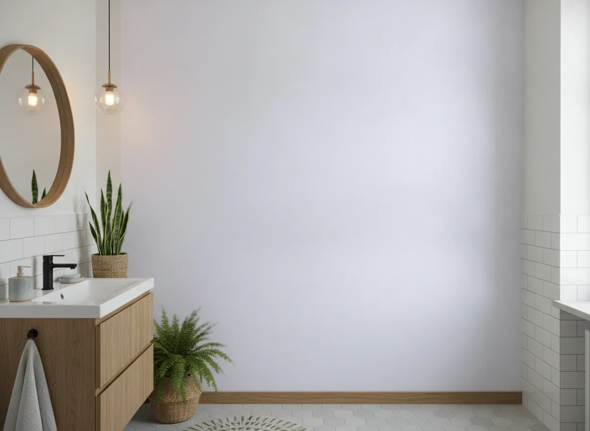 Minimalistyczna — Łazienka w mieszkaniu