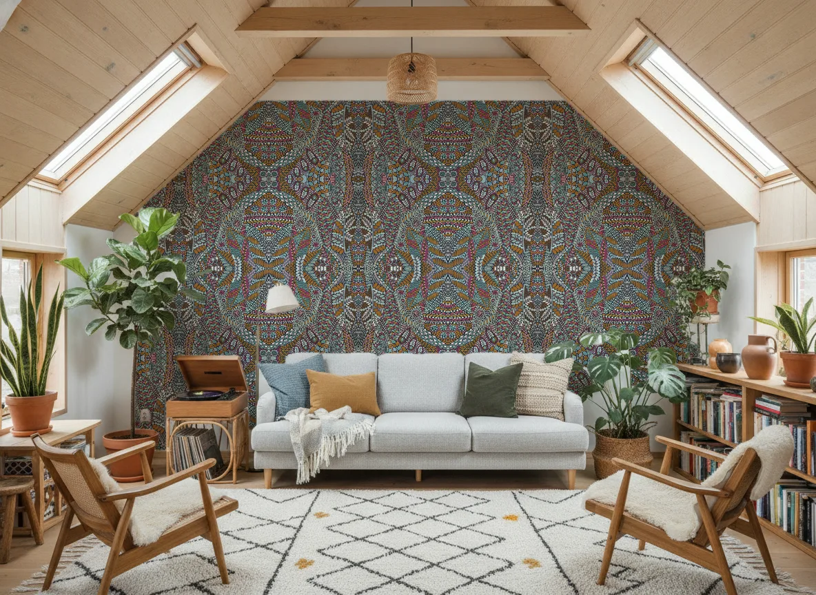 Talavera — Salon na poddaszu — ściana szczytowa