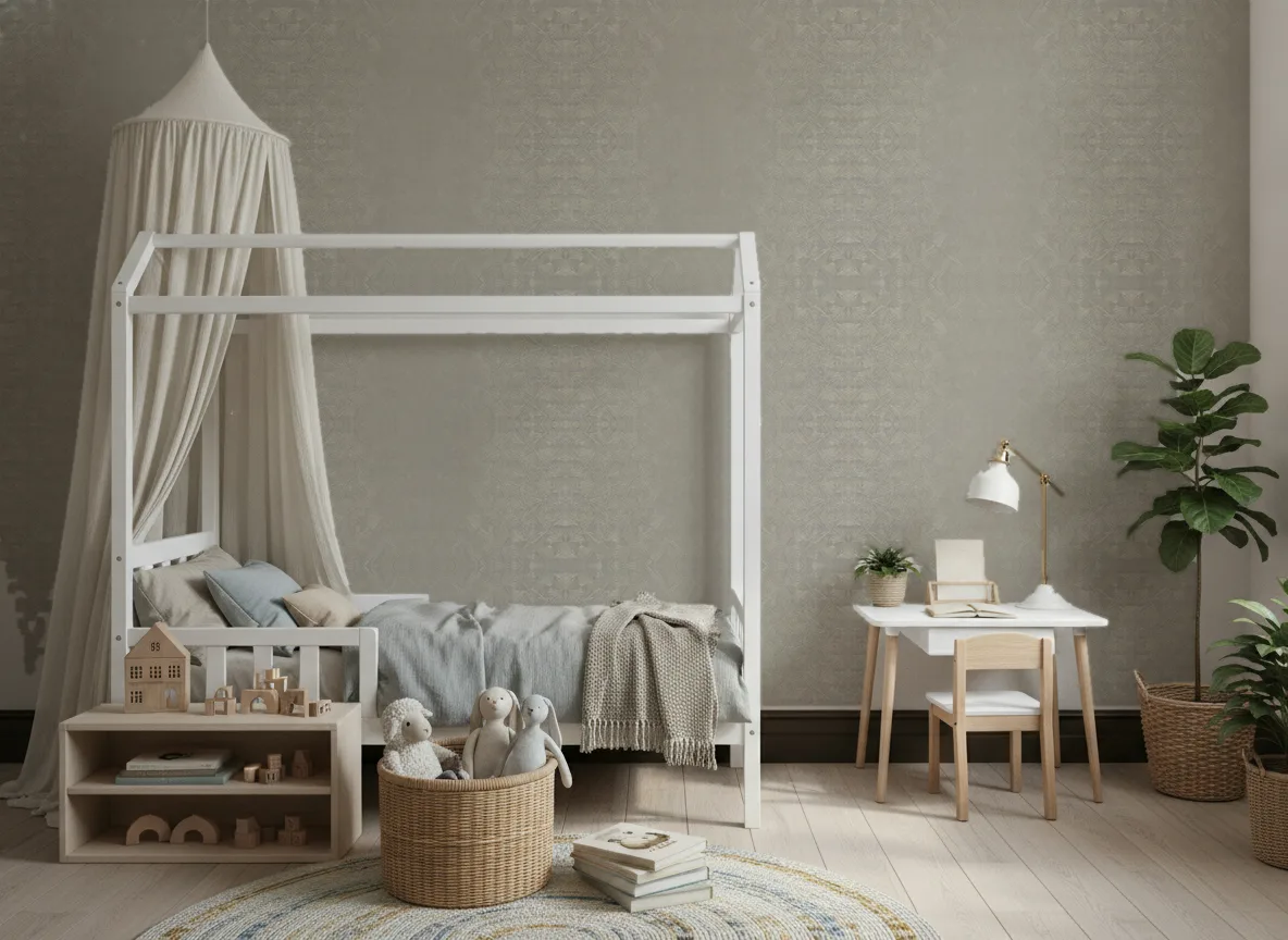 Songket Nature Precieuse – Textures — Pokój dziecka z baldachimem