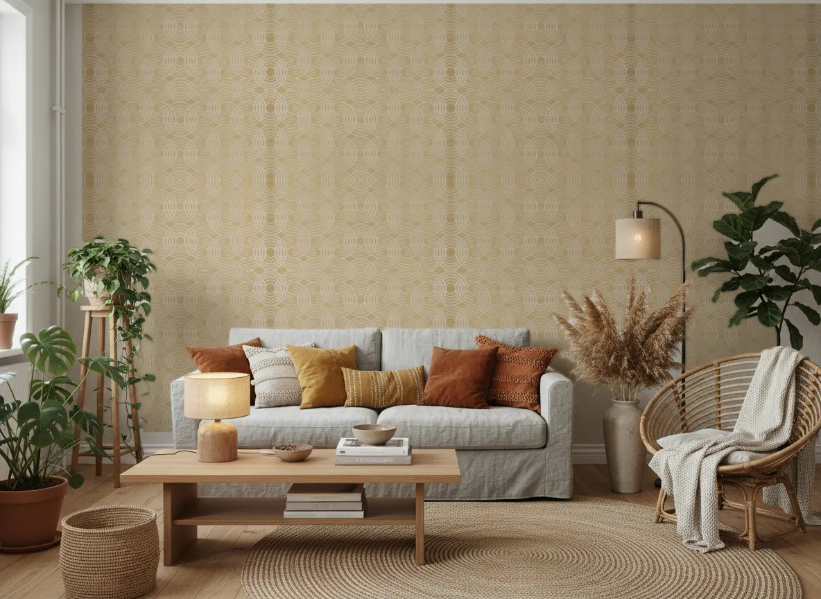 Auraria Textures Metalliques — Salon boho